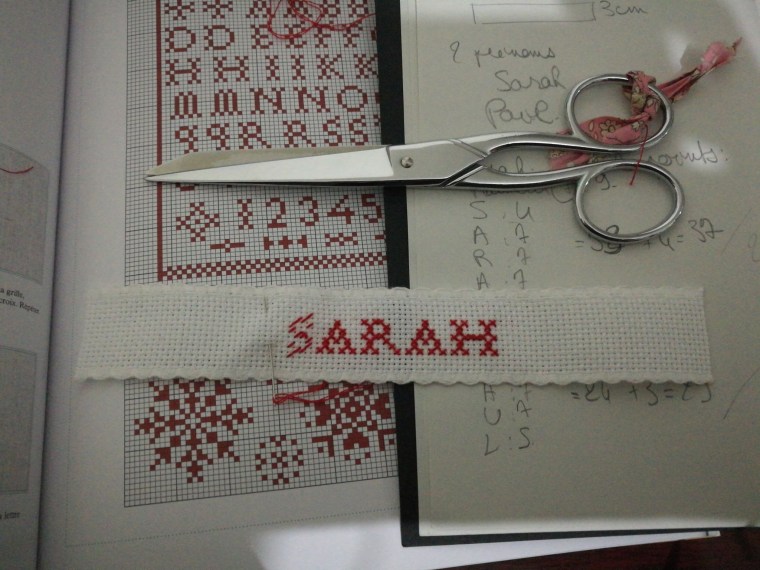 Broderie du rond de serviette